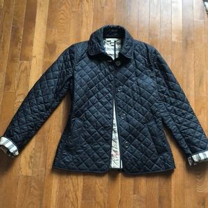 Burberry Quilted Button Trench Jacket Black